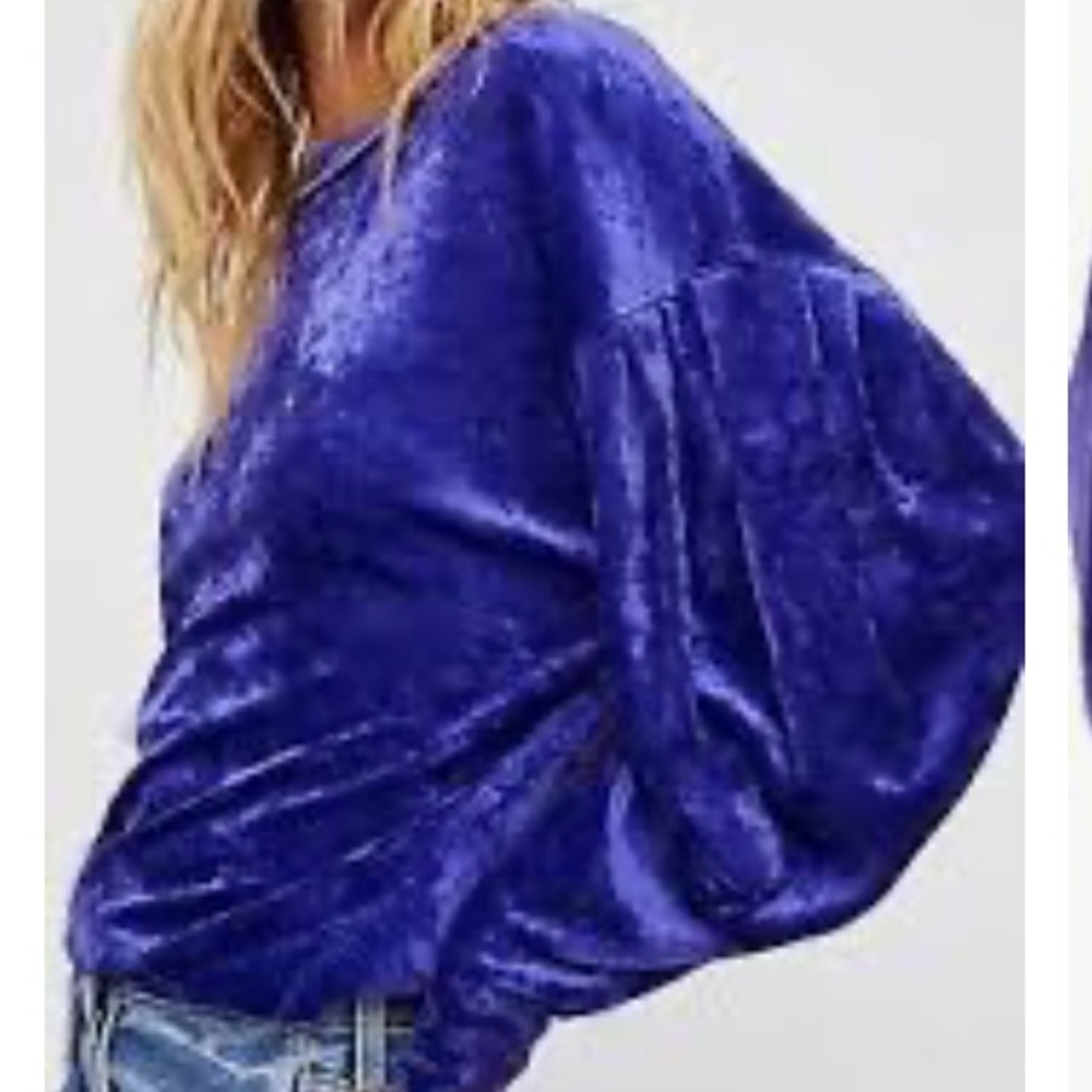 NWOT free people milan velvet pullover sweater🦋
